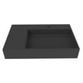 thumbnail image 1 of Castello USA Right Basin Wall-Mounted  Single Bathroom Sink  in Black, 1 of 8
