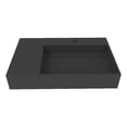 thumbnail image 1 of Castello USA Juniper Stone Solid Surface Wall-mounted Vessel Sink Black 30" Right Basin, 1 of 7