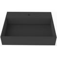 thumbnail image 1 of Castello USA Juniper Stone Solid Surface Wall-mounted Vessel Sink Black 24", 1 of 8