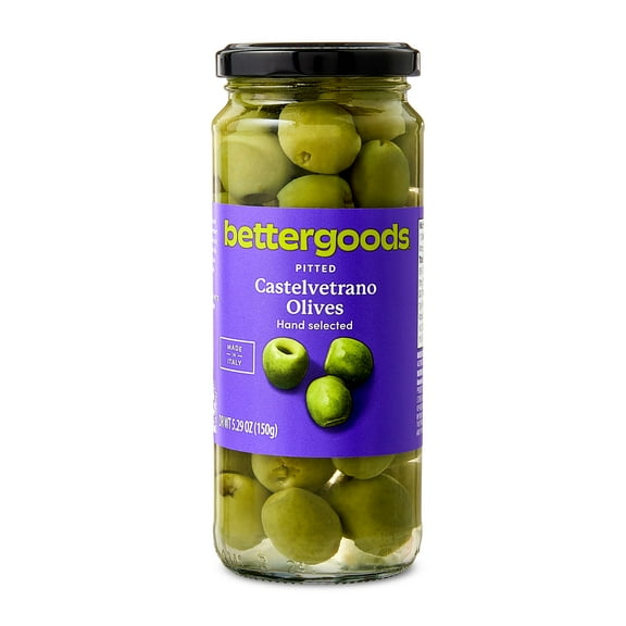 bettergoods Pitted Castelvetrano Olives, 5.29 oz Jar