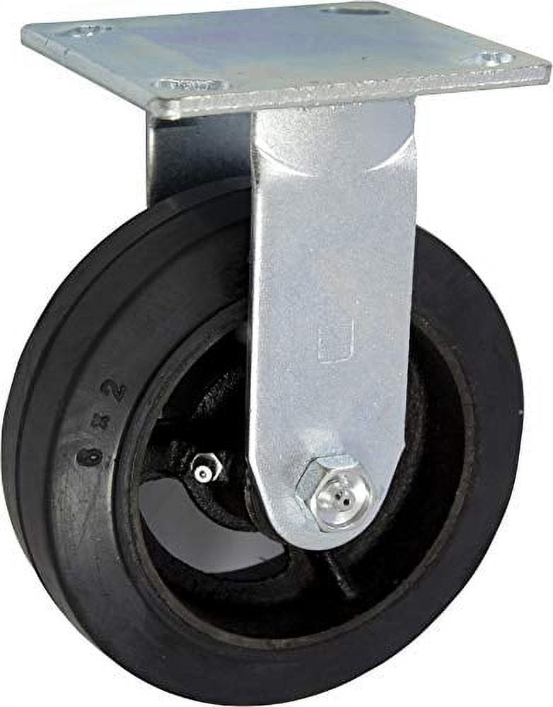 Caster Barn 6" x 2" Rubber Ir Wheel Medium Duty Industrial Caster