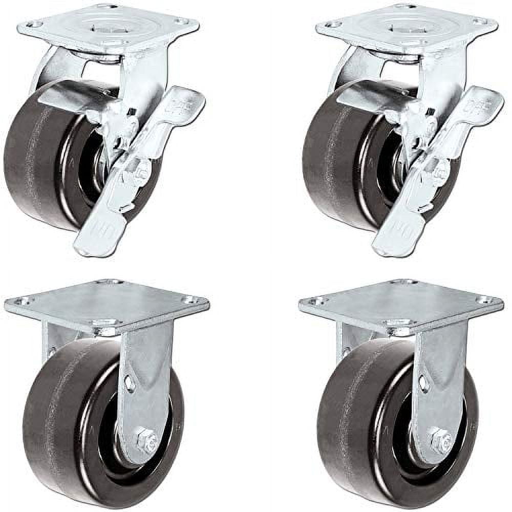 Caster Barn Heavy Duty Toolbox Caster Set With Phenolic Wheels, 1,000