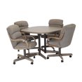 thumbnail image 1 of Caster Chair Company 5-Piece 42x42 Caster Dining Set Wood Edge Laminate Table Top & Graphite Chairs, 1 of 25