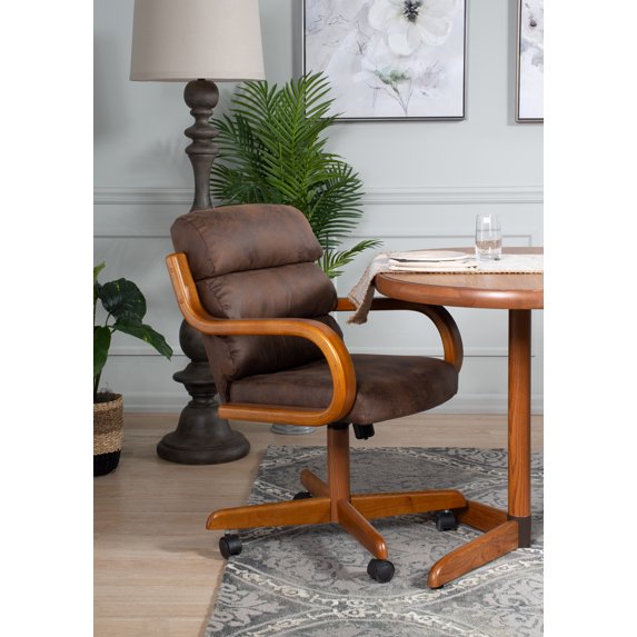 Caster Chair Tilt Rolling and Swivel Casual Dining Chair