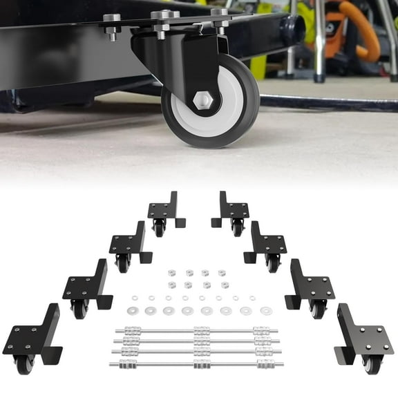 Caster Kit Compatible with Quickjack 7000TL/TLX, 8000TL/TLX, 6000ELX/EXT