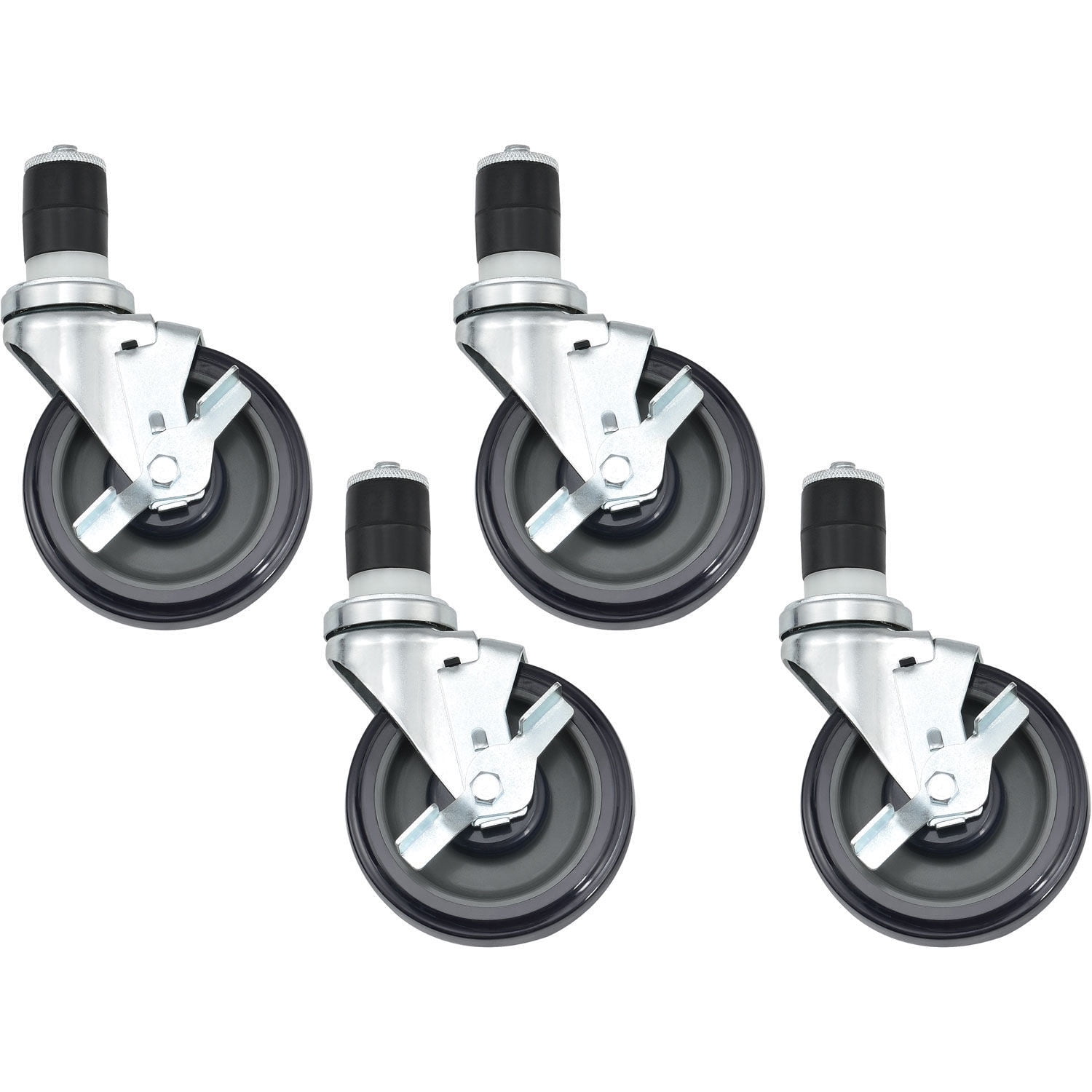 5" Polyurethane Swivel Locking Caster Kit for Workbenches