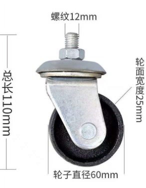 Caster Wheel 12mm Horizontal Jack Caster Wheel Heavy Duty Hydraulic