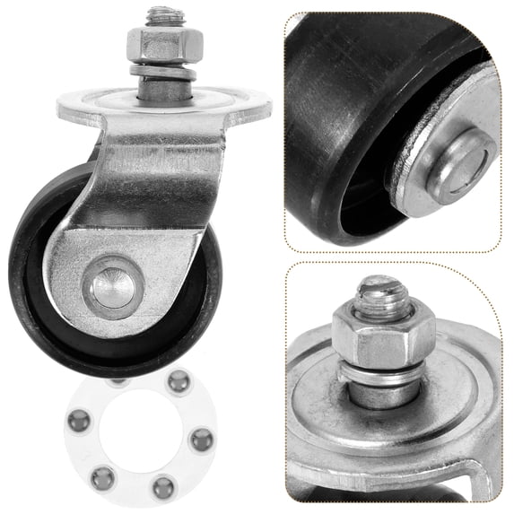 WEAVILUX Durable Steel Caster Wheels, 2 Ton, for Hydraulic Jacks, Easy to Install, Multi-Color, Reliable