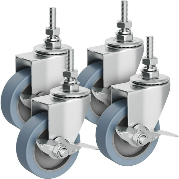 Caster Wheel Set - 3 Inch 1/2" (Grey)