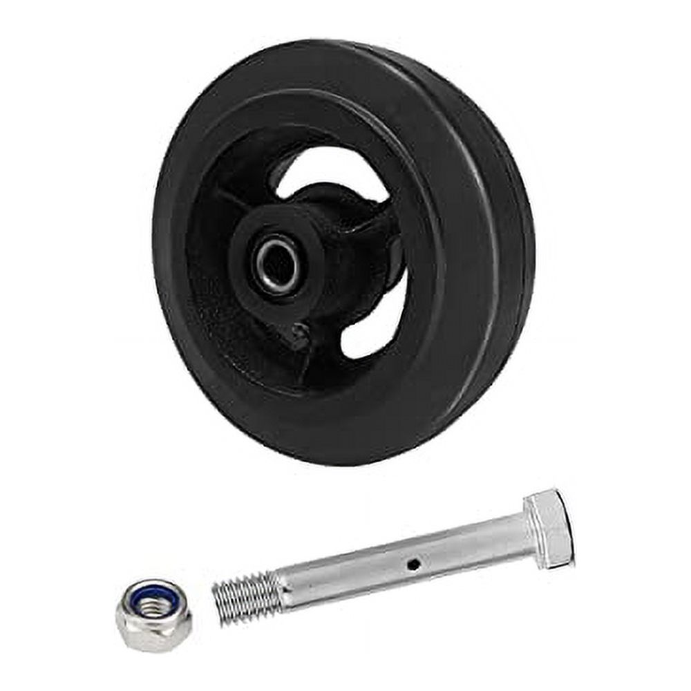 Caster Wheels 5" Replacement Casters, Rubber On Cast Iron Trailer Jack