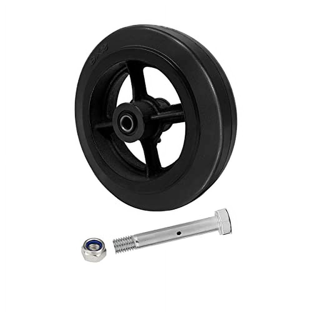 Caster Wheels 8" Replacement Casters, Rubber On Cast Iron Trailer Jack