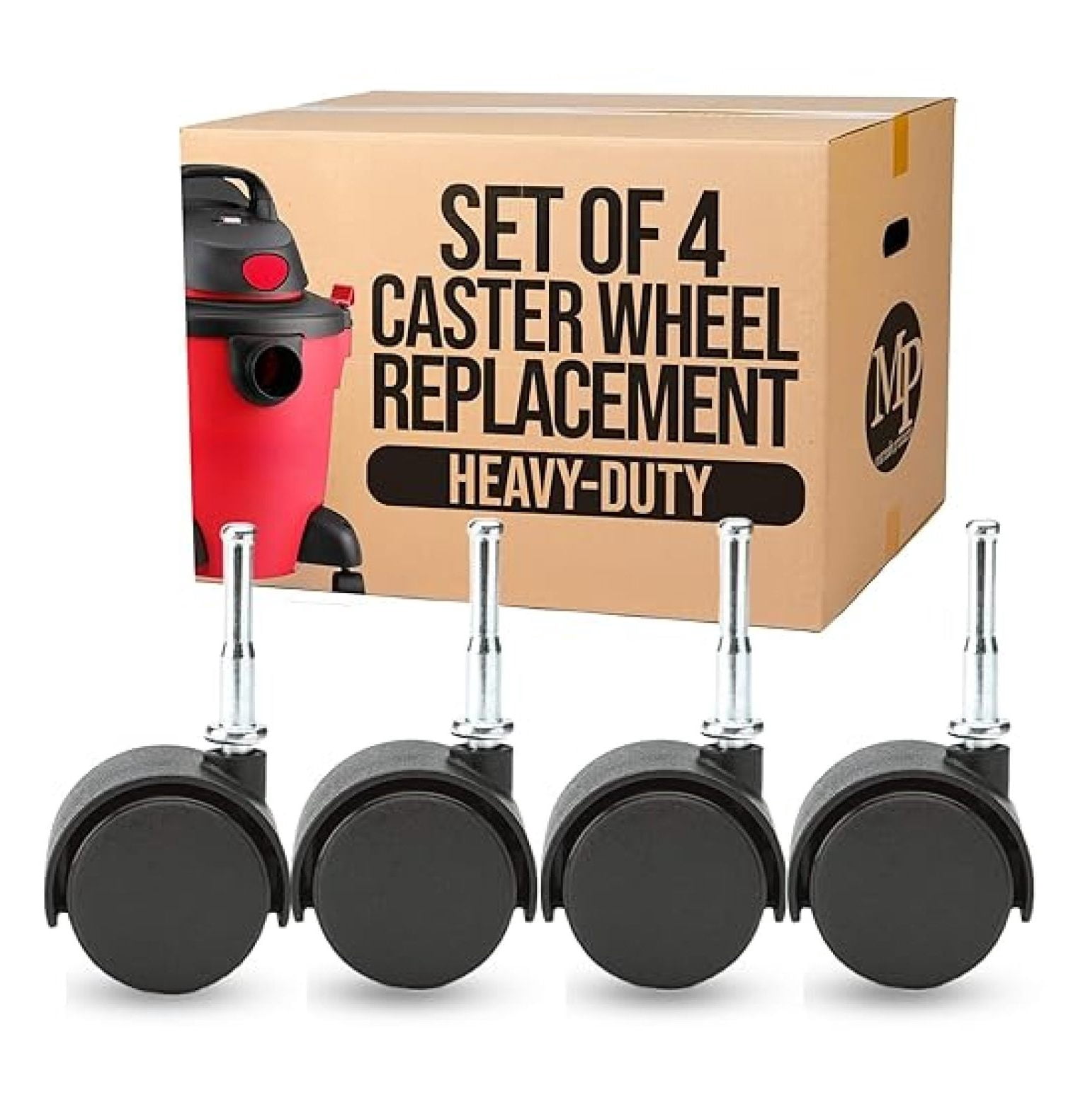 Caster Wheels Replacement for Vacuum Cleaner - Durable and Easy to Install, Ideal for Smooth Movement and Stability on Various Surfaces - Heavy Duty Casters Set of 4