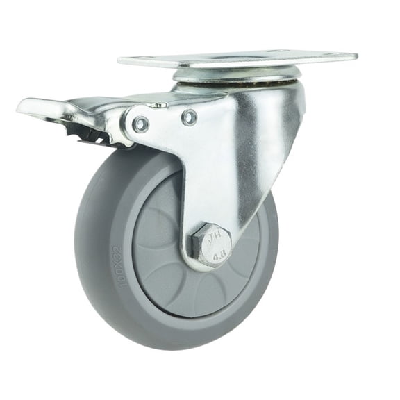 Caster Wheels Trolley Heavy Duty 3/4/5 Inch Lock Rotary Casters Cart Wheel High Load Industrial Wheelbarrow Rubber Wheel ,Reliable
