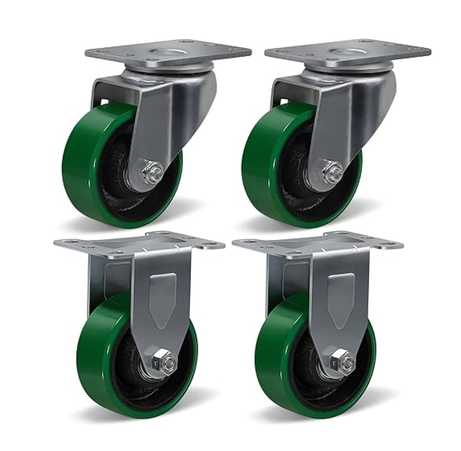 Caster Wheels XYX 3" Heavy Duty Industrial Set of 4 1400lbs Polyurethane
