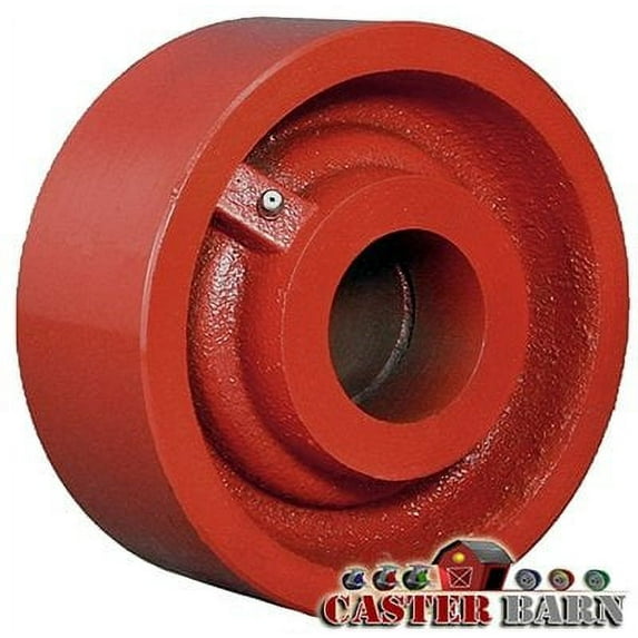 CasterHQ 4" X 1-1/2" RED DUCTILE STEEL WHEEL - 1,200 LBS CAP - Replacement Caster Wheel - Commercial / Industrial Application - Medium / Heavy Duty - 4 inch x 1.5 inch