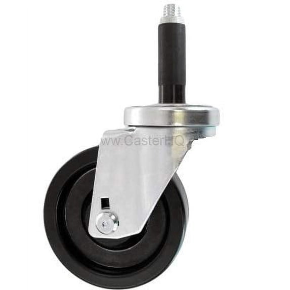 CasterHQ - 5" X 1-1/4" Swivel Caster | POLYOLEFIN Wheel | 1" Expanding STEM | 300 LBS Capacity