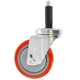 thumbnail image 1 of CasterHQ - 5" X 1-1/4" Swivel Caster | RED Polyurethane ON POLYOLEFIN Wheel | 1" Expanding STEM | 300 LBS Capacity, 1 of 5