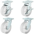 thumbnail image 1 of CasterHQ - 6" x 2" Steel Wheel Casters | Set of 4 Swivel Casters 2 with Top Locking Brakes | 1,200 lbs Per Caster - 4,800 lbs Capacity Per Set of 4 | (4 Pack), 1 of 2