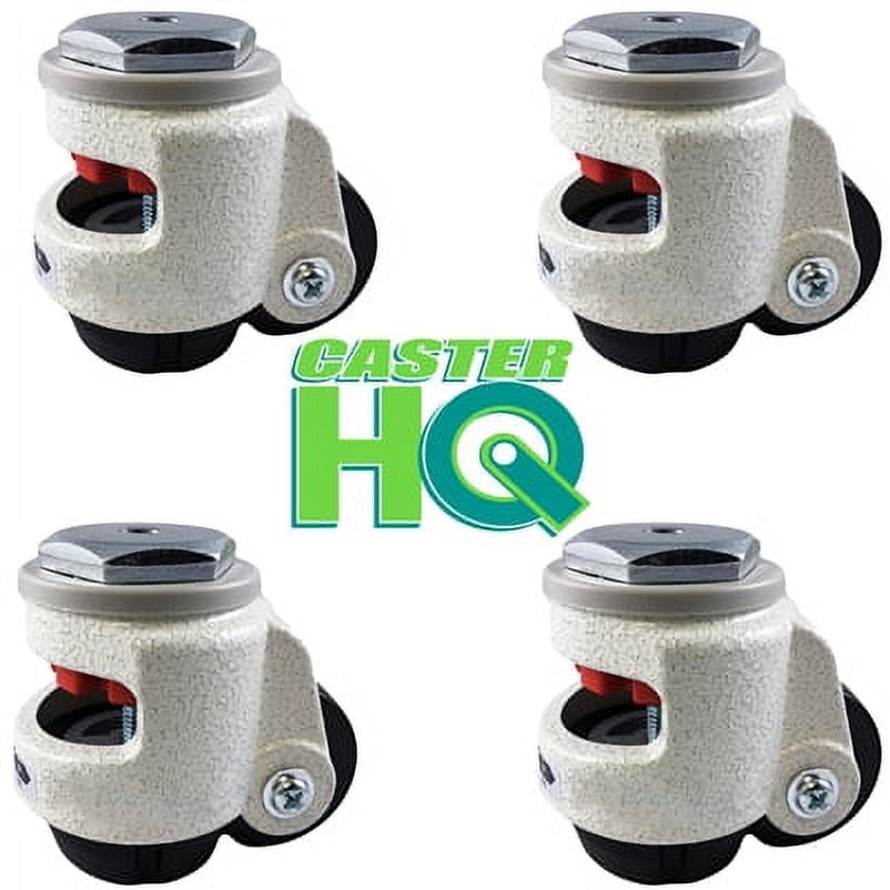 CasterHQ TP60S RETRACTABLE LEVELING MACHINE STEM CASTERS 4 PACK 2,400 LBS PER SET