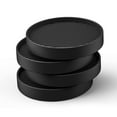 thumbnail image 1 of CasterMaster Non-Slip Rubber Furniture Caster Pads for Hardwood Floors, 4 inch Black, Round, 4 pack,, 1 of 8