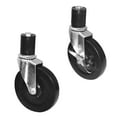 thumbnail image 1 of Casters%2c+5%22%2c+Swivel%2c+Rubber+Wheels%2c+Set+of+4%2c+2+-+Brakes, 1 of 1