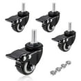 Casters Wheels, Casters Set of 4 Heavy Duty Threaded Stem Mount (5