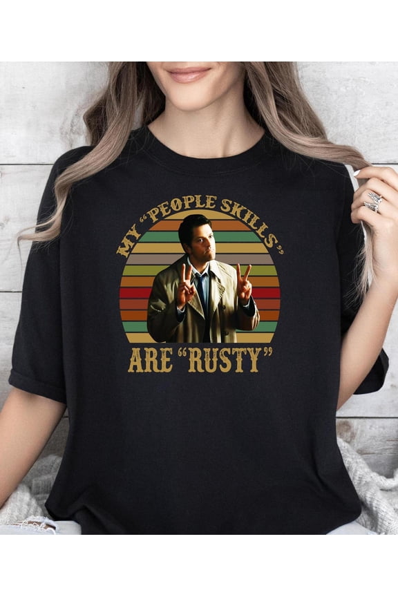 Castiel Supernatural My People Skills are Rusty###ANANDHIS ART LLC