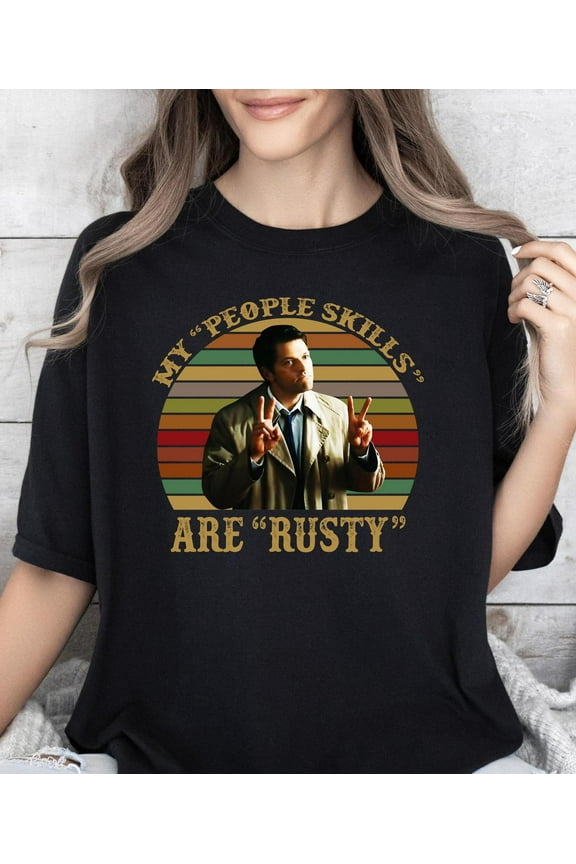 Castiel Supernatural My People Skills are Rusty###Unisex T-Shirt