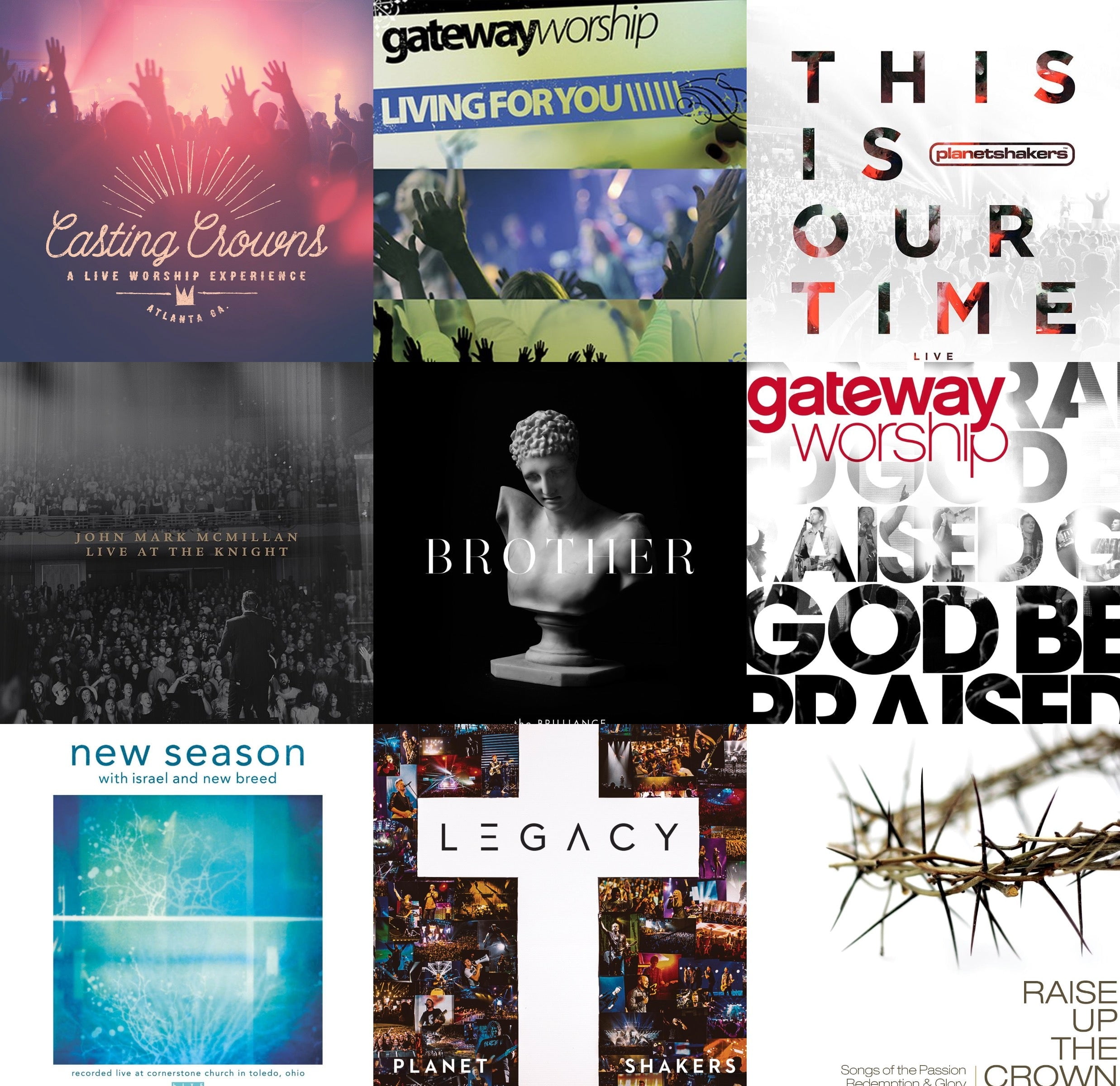 Casting Crowns A Live Worship Experience v1 + 9 More Praise & Worship Bundle Pack 10CD