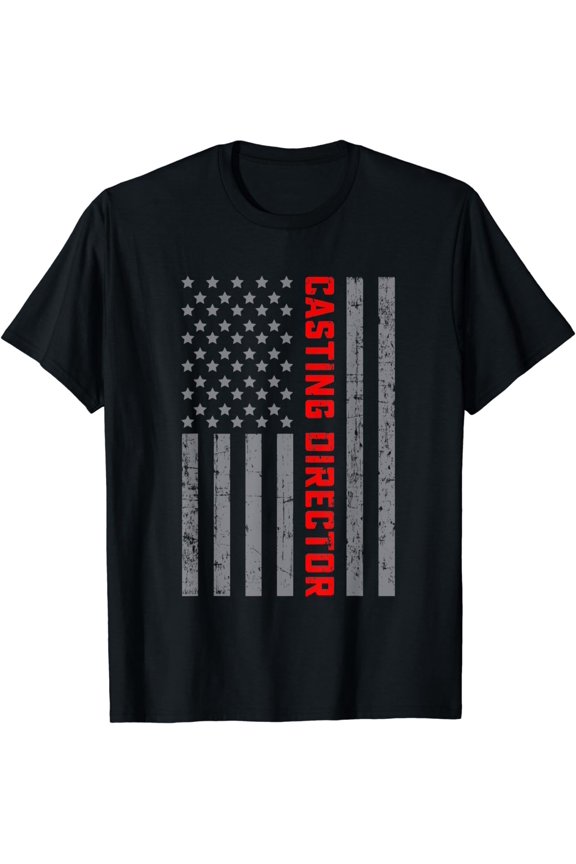 Casting Director Vintage US Flag For Men Dad T-Shirt