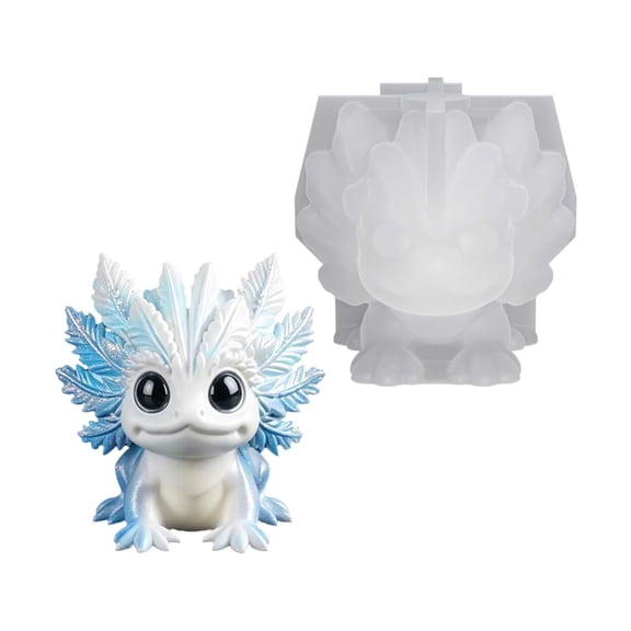 Casting Mold for Axolotl Figurines, Silicone Character Mold for Resin Plaster and Clay Projects