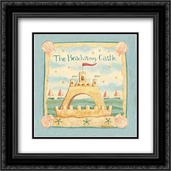 Castle 2x Matted 20x20 Black Ornate Framed Art Print by DiPaolo, Dan