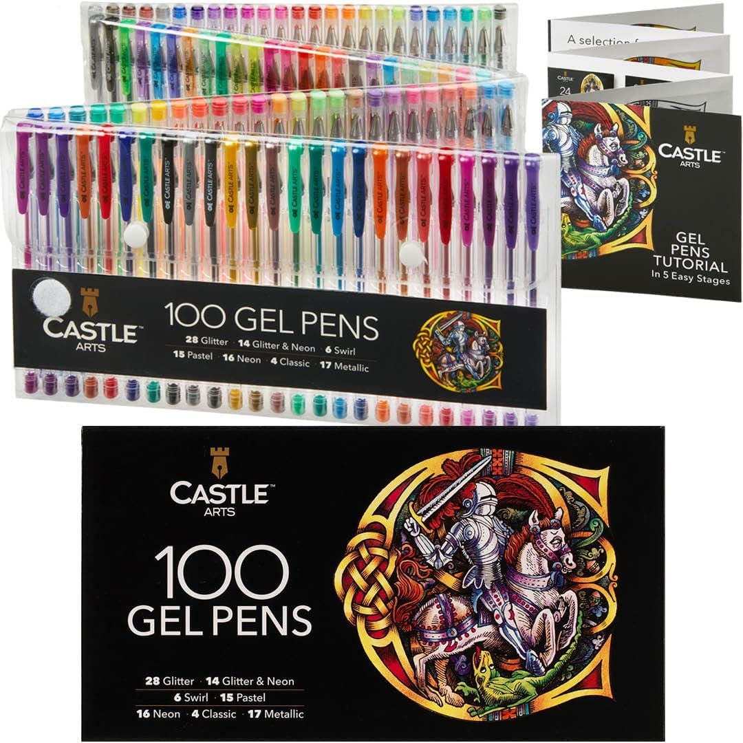 Smart Color Art 100 Colors Gel Pen Set Perfect for Coloring by