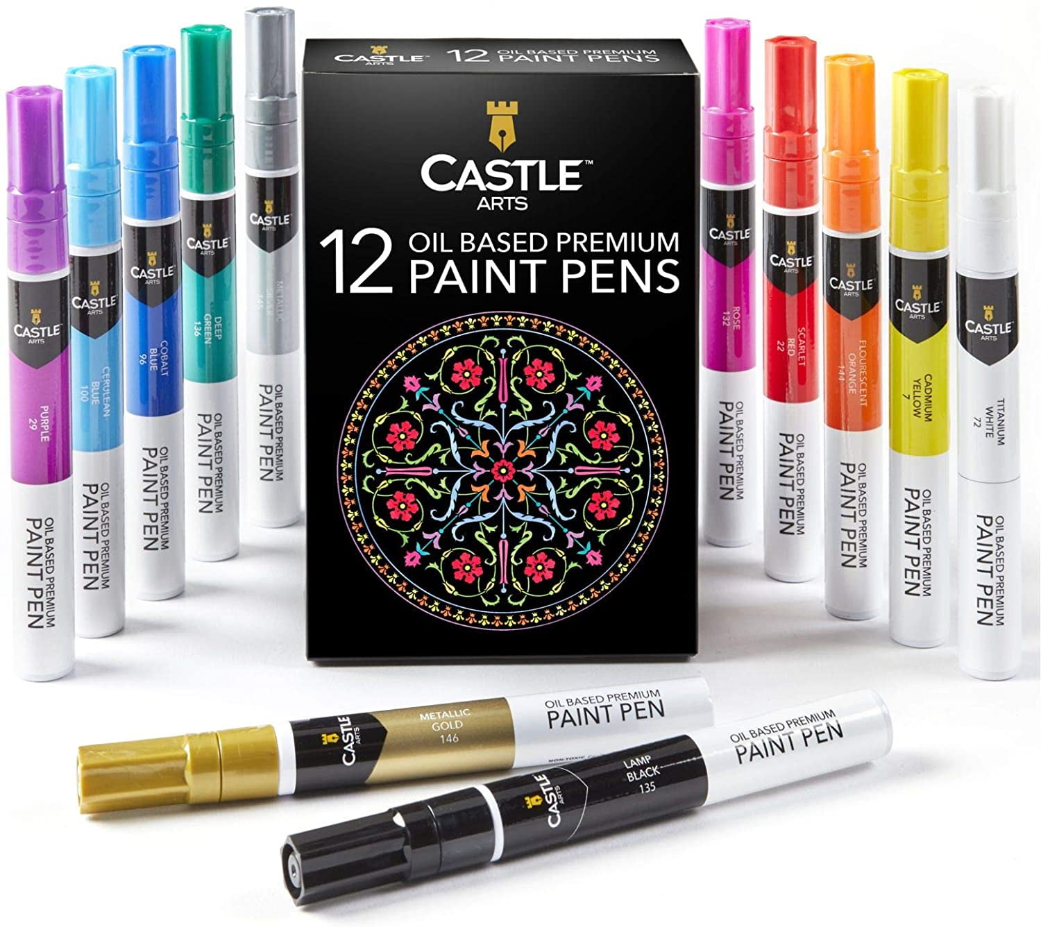 Castle art supplies acrylic paint set pack of 12 colors