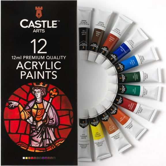 Castle Art Supplies 12 x 12ml Acrylic Paint Set