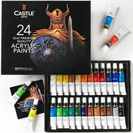 Arteza ARTEZA Gouache Paint, Set of 60 Colors/Tubes (12 ml/0.4 US fl oz)  and Empty Watercolor Palette Tin, 48-Piece Half Pans Bundle