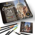 thumbnail image 1 of Castle Art Supplies Urban Themed 24 Colored Pencil Set in Tin Box, 1 of 6