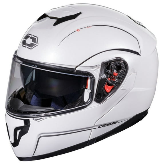 Castle Atom SV Modular Motorcycle Helmet Pearl White SM