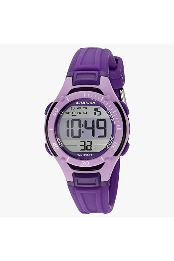 Castle BS-45-7062PUR Analog Digital Display Purple Resin Case And Bezel Ladies Watch