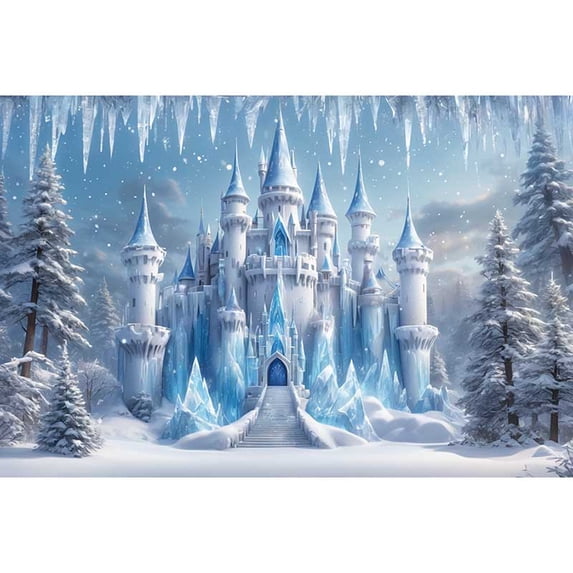 Castle Backdrops ss Birthday Party ration Background Custom Blue Fairy Photography Shooting Props
