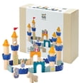 thumbnail image 1 of PlanToys® Castle Blocks Wooden Montessori Building and Imaginative Play Set | Creative Thinking, Fine Motor and Early STEM Learning Activity | Eco Friendly Open Ended Construction Toy, 1 of 8