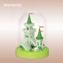 Castle Building Blocks Set for Kids and Adults, DIY Building Kit with 294Pieces Micro Bricks Construction Set for Home Decor & Gifts