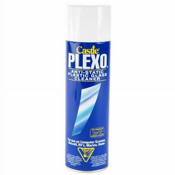 Castle C2010 Plexo Anti-Static Plastic Glass Cleaner, 17.75 oz.