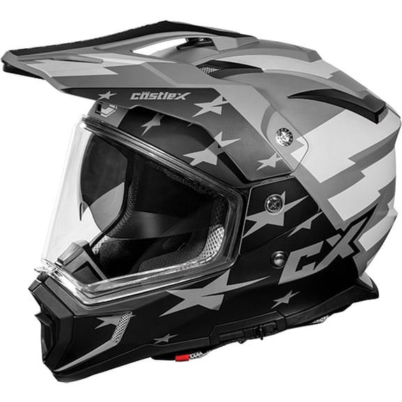 Castle CX200 Liberty Dual Sport Motorcycle Helmet Matte Charcoal XL
