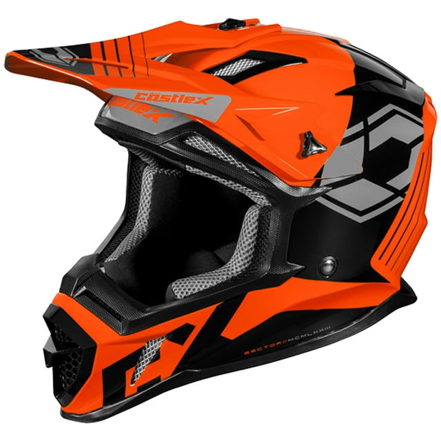 Castle CX200 Sector MX Offroad Helmet Flo Orange MD