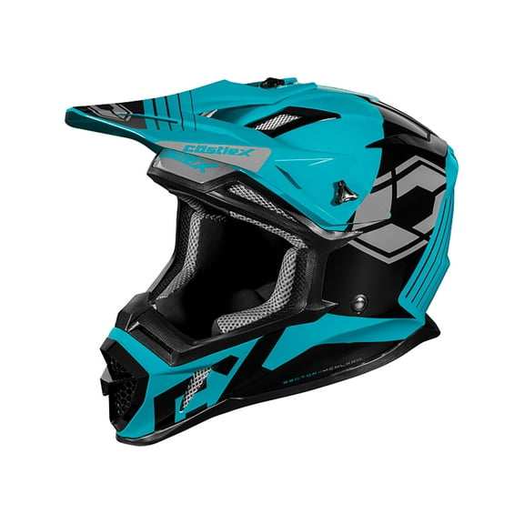 Adult Castle X MX Helmet Off Road ATV UTV CX200 Sector DOT Approved - Turquoise - 2XL