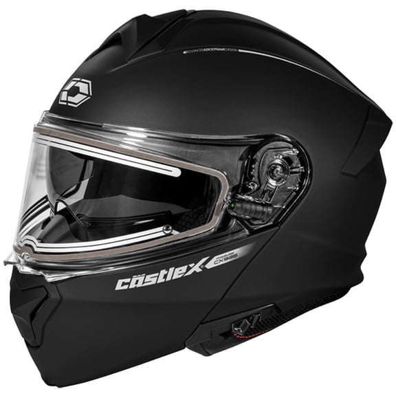 Castle CX935 Modular Snow Helmet w/Heated Electric Shield Matte Black 4XL