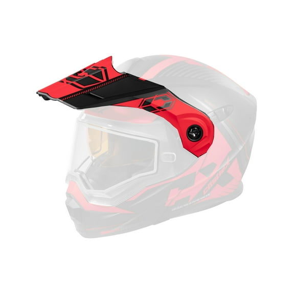 Castle CX950 Visor/Peak Focus Black/Red