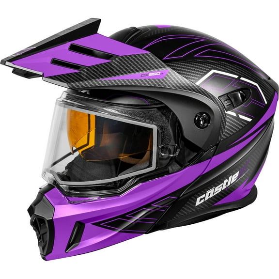 Castle CX950 V2 Fierce Modular Snow Helmet w/Dual Pane Shield Black/Grape XL