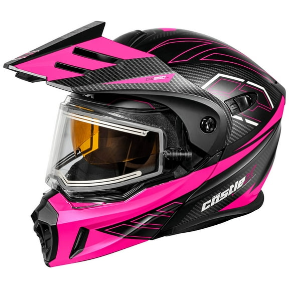 Castle CX950 V2 Fierce Modular Snow Helmet w/Electric Shield Black/Pink Glo XS